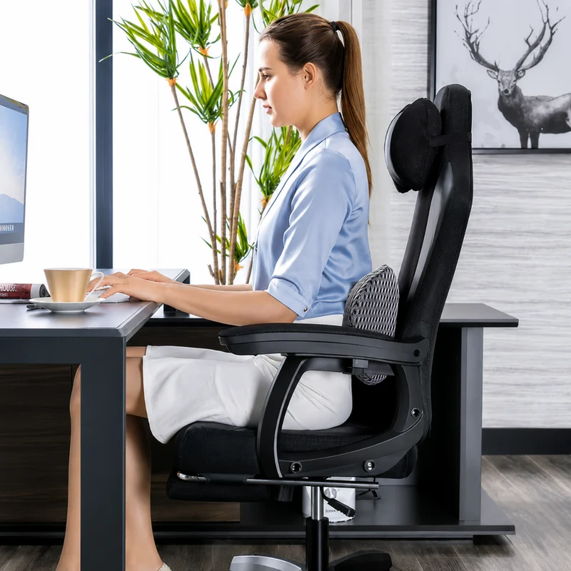 Miomu Cojín Ergonómico Memory Foam para Oficina y Auto
