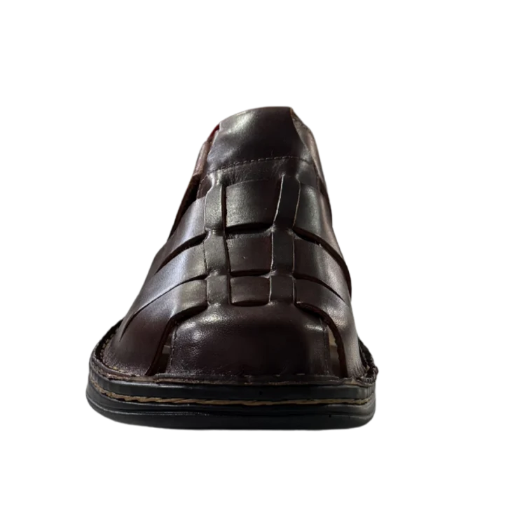 HOMBRE SANDALIA PIEL HUGO MARRON