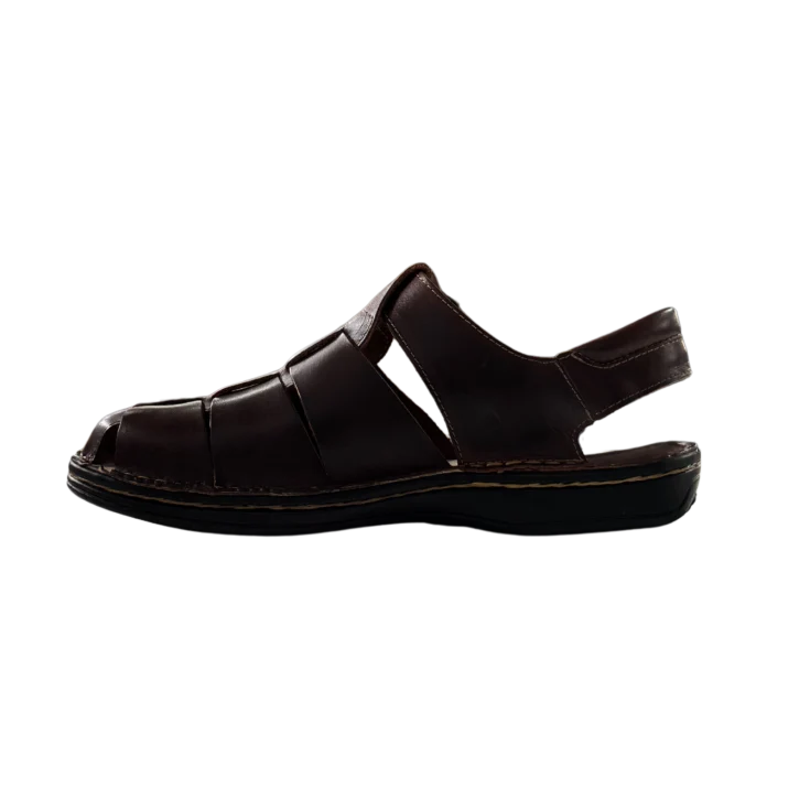 HOMBRE SANDALIA PIEL HUGO MARRON