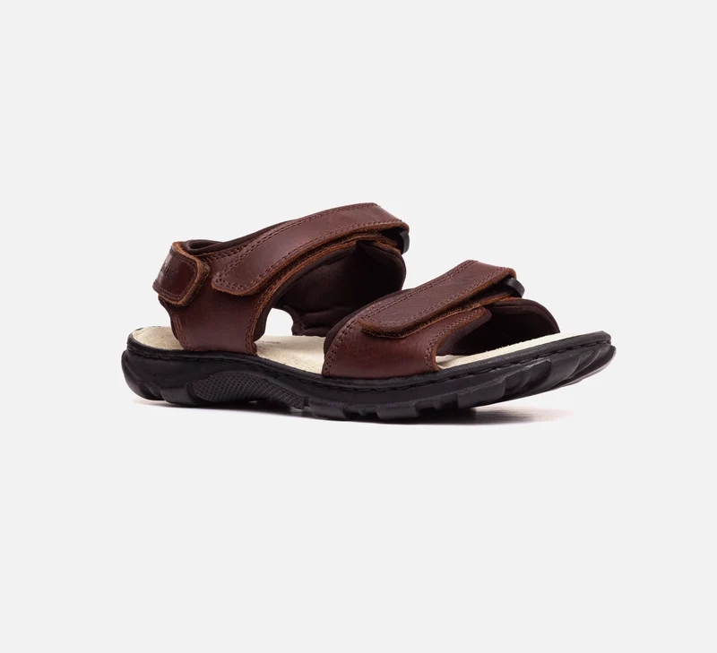 Sandalias de cuero James de ajuste ancho para mujer de Tredd Well