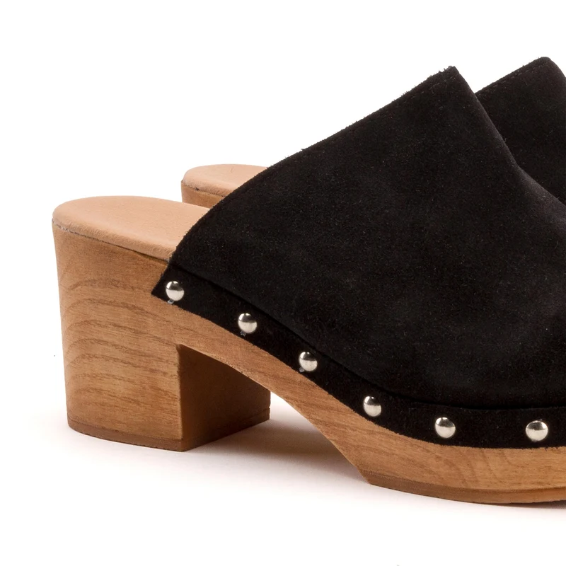 Zueco serraje negro 6699 Pepa & Cris