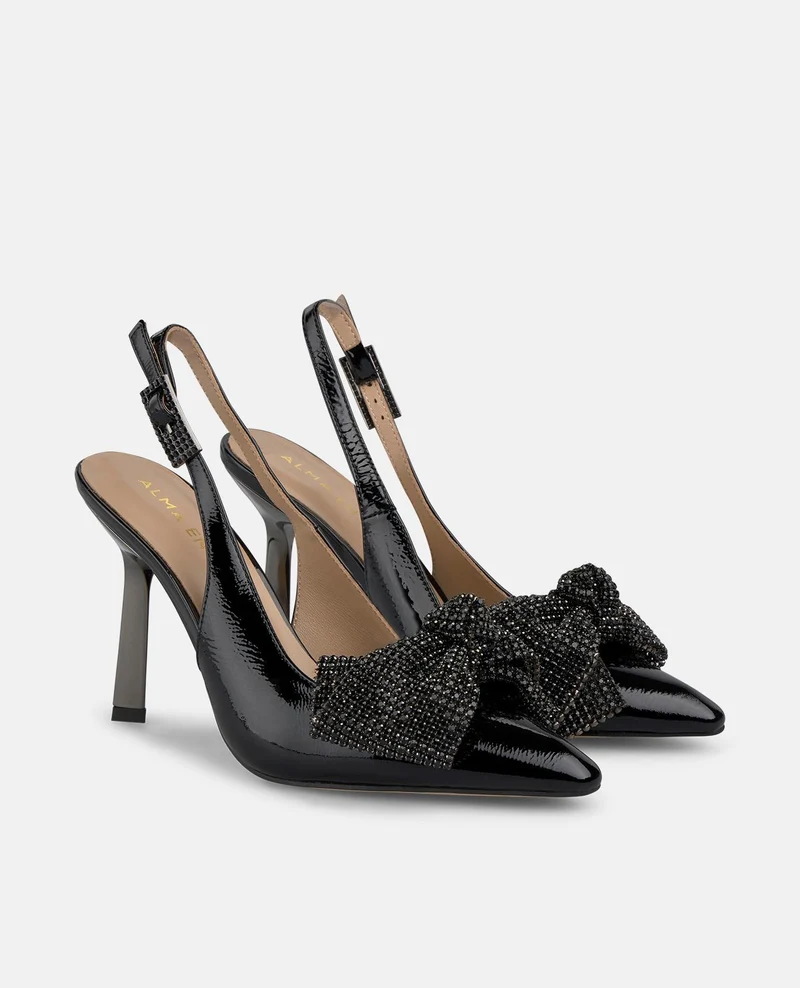 ZAPATO TACÓN LAZO PEDRERÍA