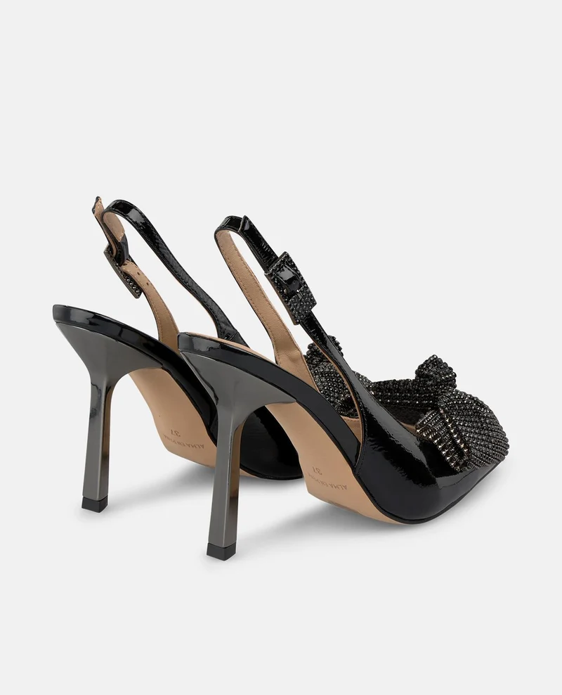 ZAPATO TACÓN LAZO PEDRERÍA