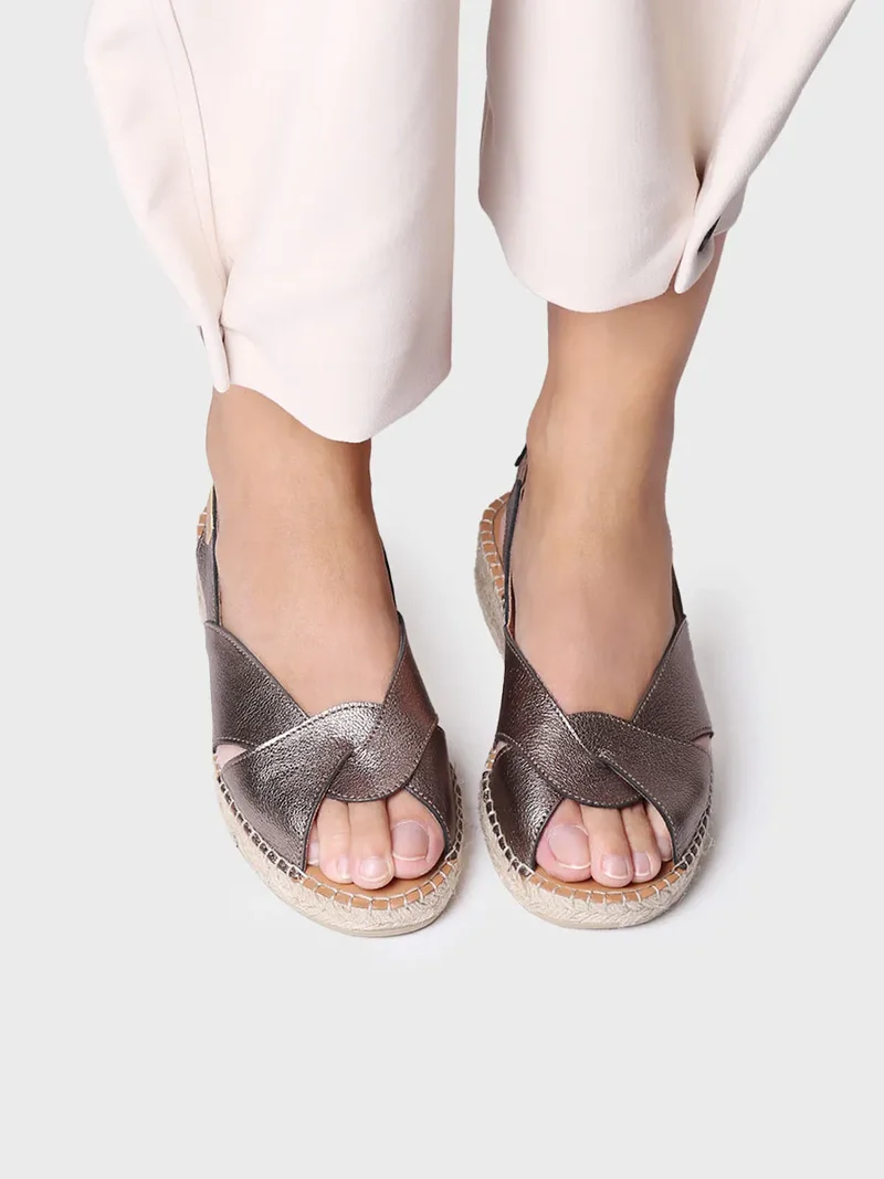 Alpargata para mujer en piel | ENOLA-P
