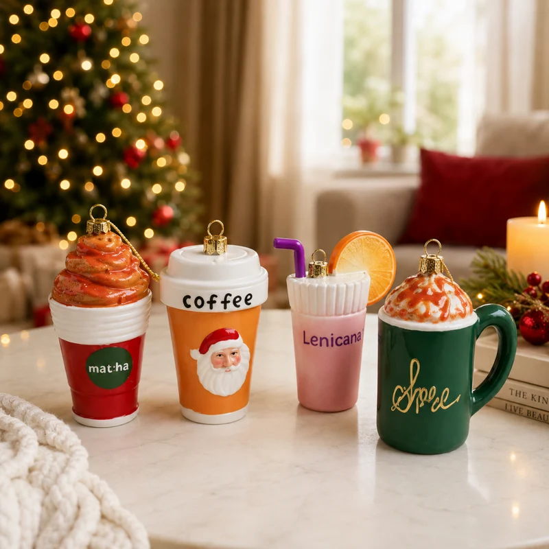 Miomu Colgante Navideño para Árbol Malteada Navideña