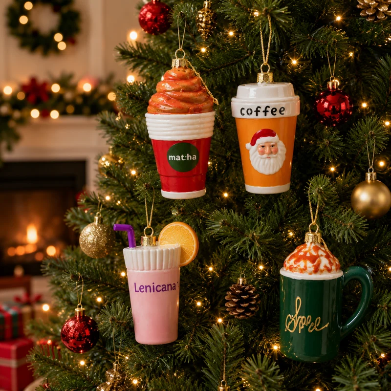 Miomu Colgante Navideño para Árbol Malteada Navideña