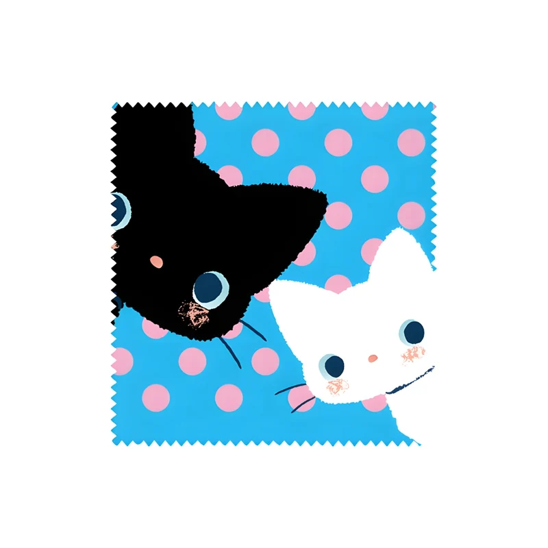 Miomu Pañito de Microfibra para Limpiar Anteojos, Mirada de Gatito
