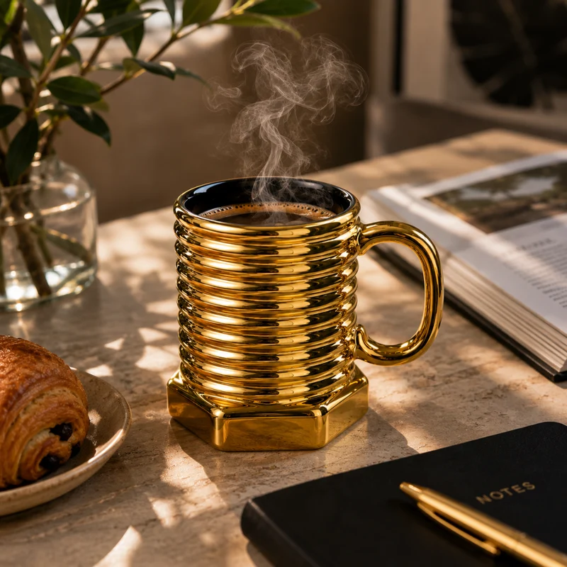 Miomu Taza de Cerámica, Café de Obra