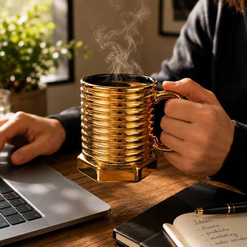 Miomu Taza de Cerámica, Café de Obra