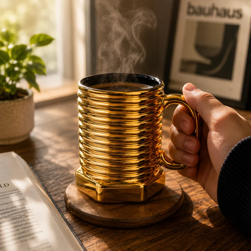 Miomu Taza de Cerámica, Café de Obra