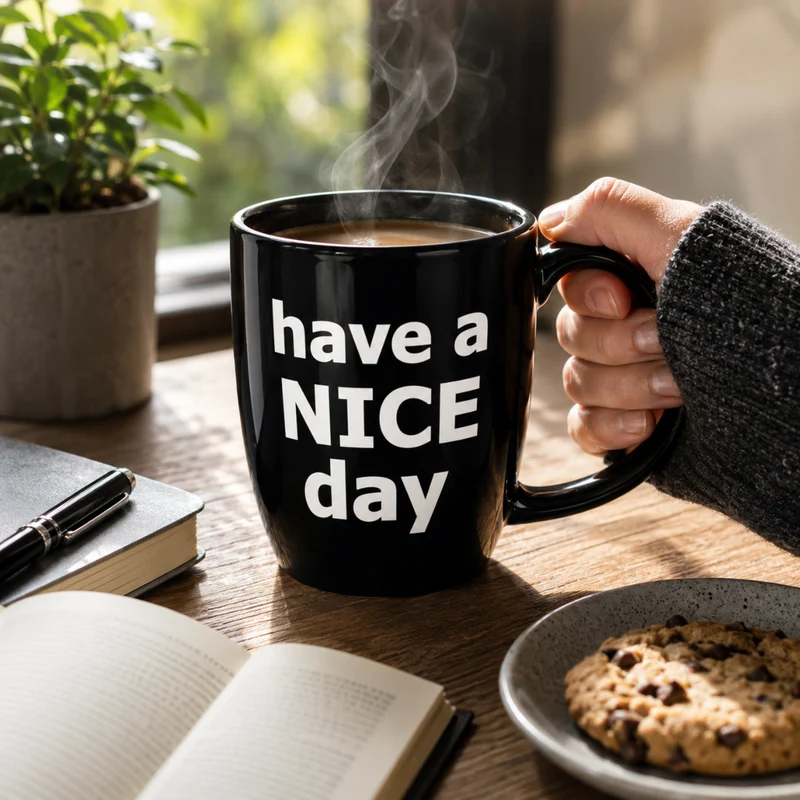Miomu Taza de Cerámica, Humor de Lunes