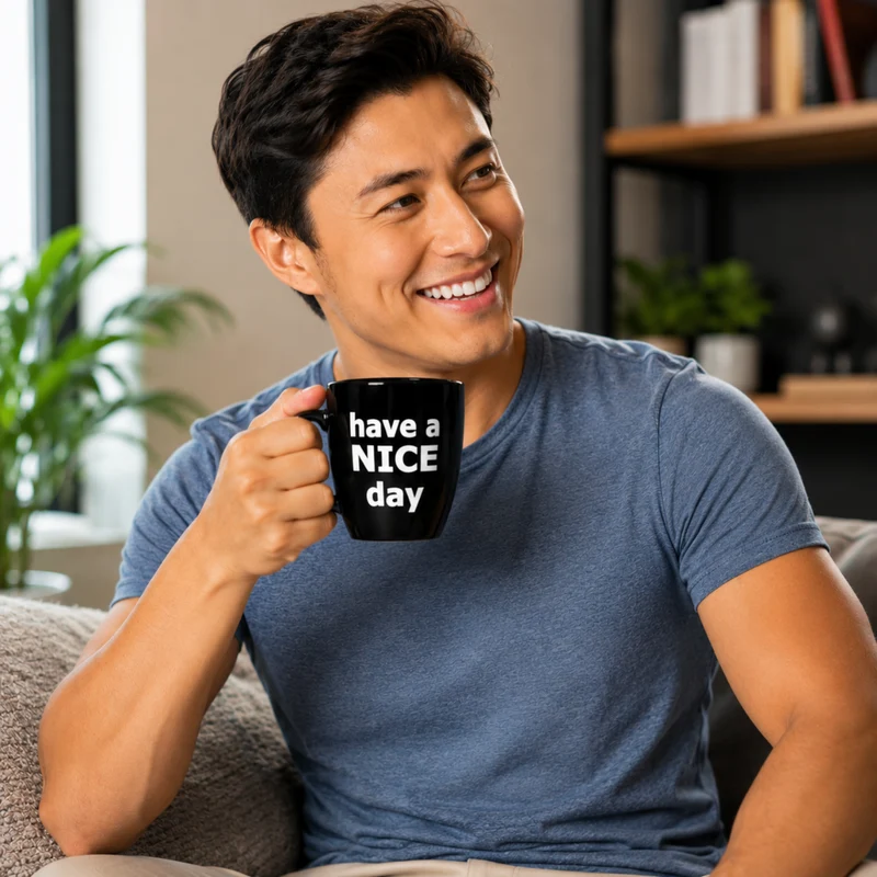 Miomu Taza de Cerámica, Humor de Lunes