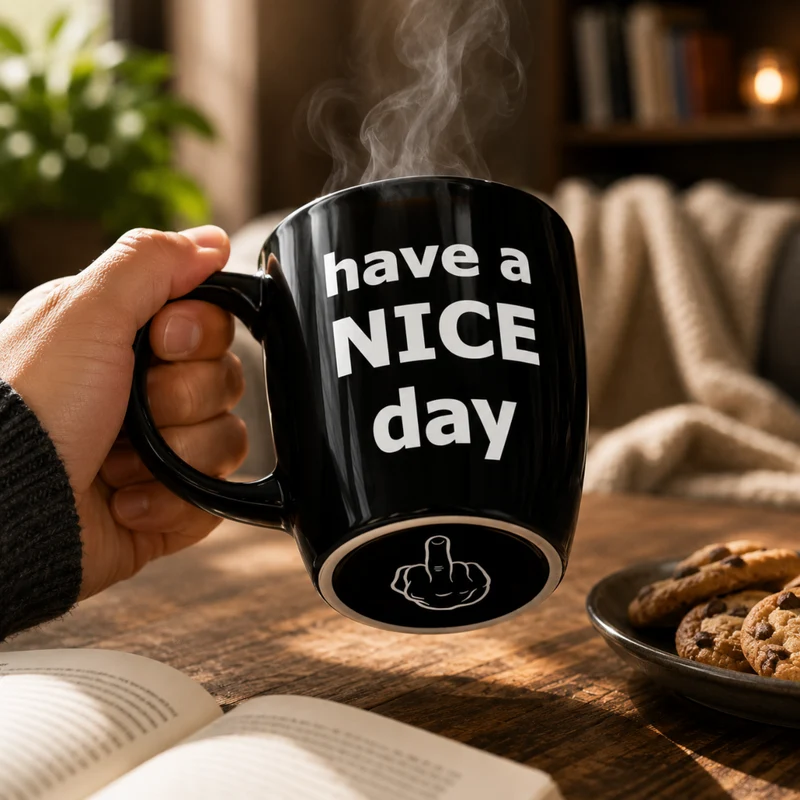 Miomu Taza de Cerámica, Humor de Lunes