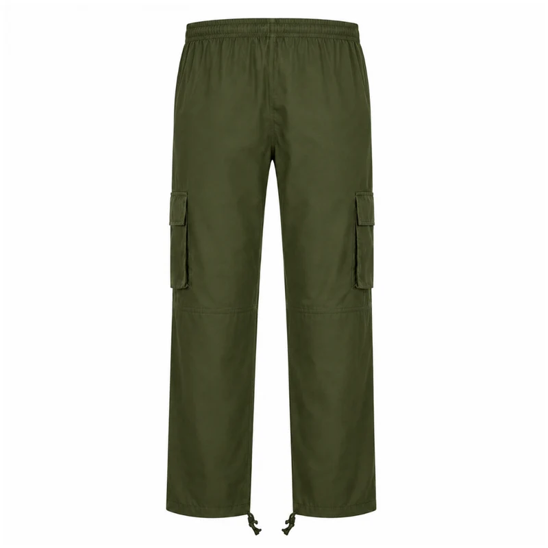 Miomu Pantalón Tipo Cargo para Hombre, Verde Olivo