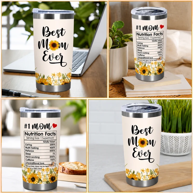 Miomu Vaso Térmico 20oz, Mamá de Acero