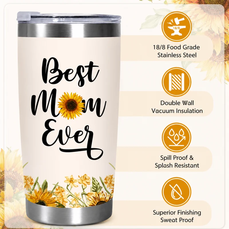 Miomu Vaso Térmico 20oz, Mamá de Acero
