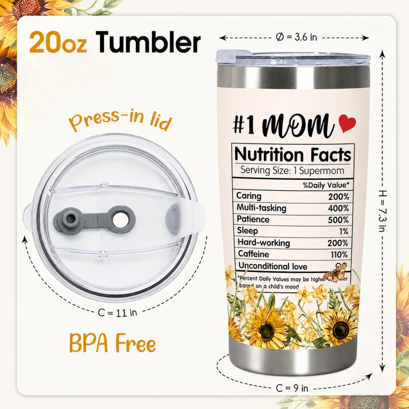Miomu Vaso Térmico 20oz, Mamá de Acero