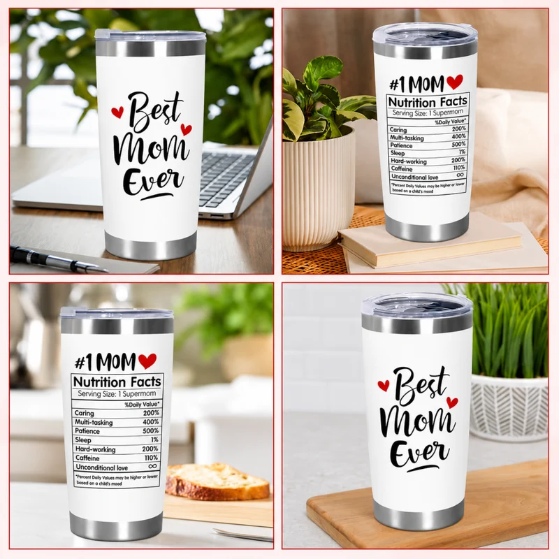 Miomu Vaso Térmico 20oz, Mamá de Acero