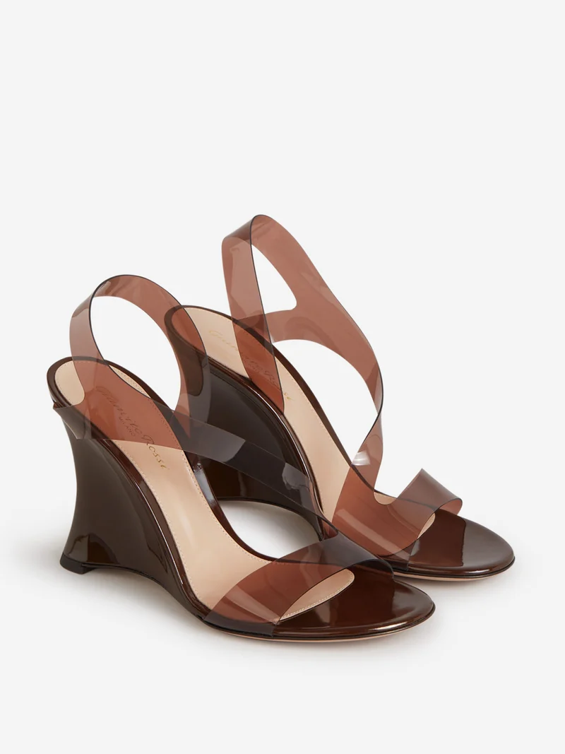 Sandalias Cuña Transparentes