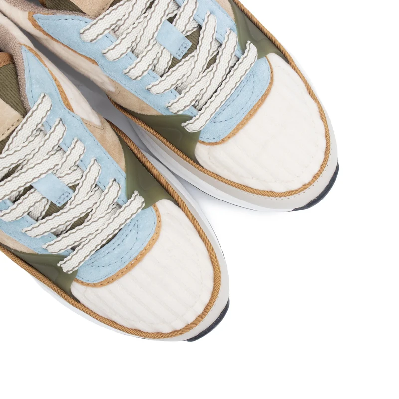 Deportiva beige/celeste/verde SANPIETRO Hoff