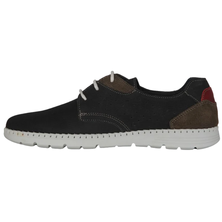HOMBRE CASUAL ZAPATOS DARI NOBUCK MARINO