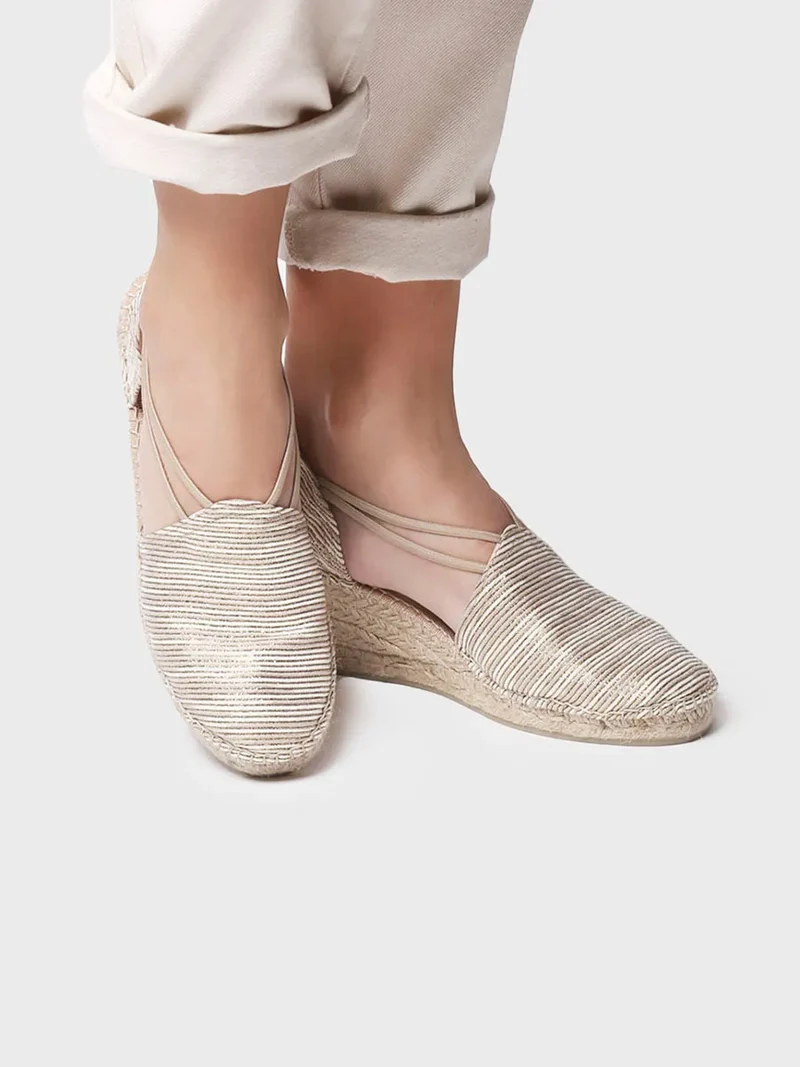 Alpargata de cuña con tiras elásticas | TANIA-ZR