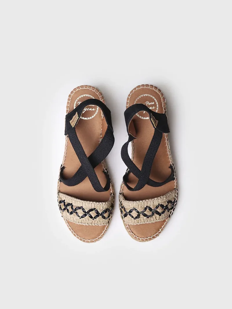 Sandalia de cuña de yute para mujer | SUSA-BN