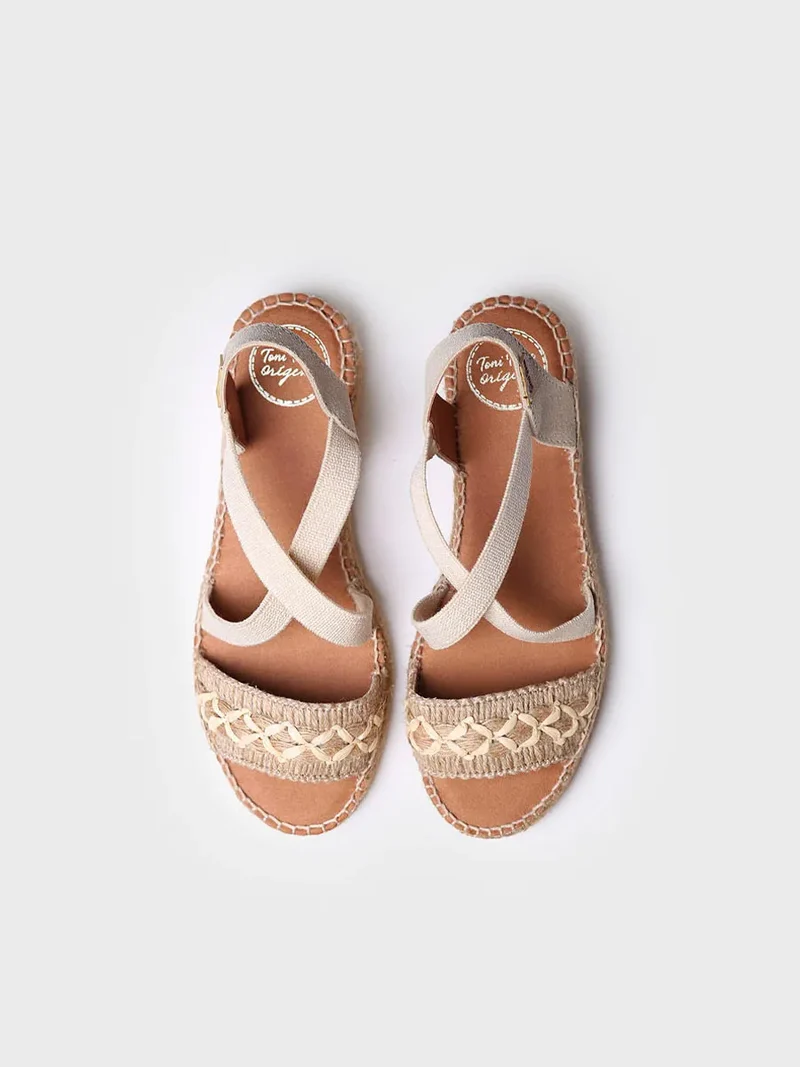 Sandalia de cuña de yute para mujer | SUSA-BN