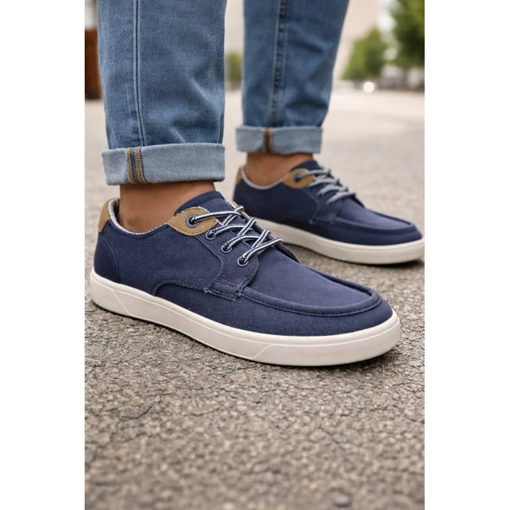 HOMBRE CASUAL ZAPATO CRO TEXTIL NAVY