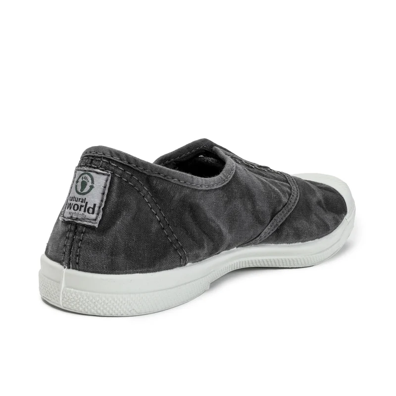 Zapatilla negro lavado LONA102 Natural World