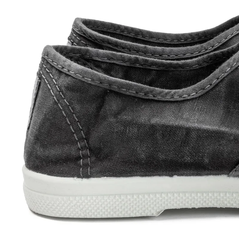 Zapatilla negro lavado LONA102 Natural World