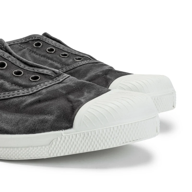 Zapatilla negro lavado LONA102 Natural World