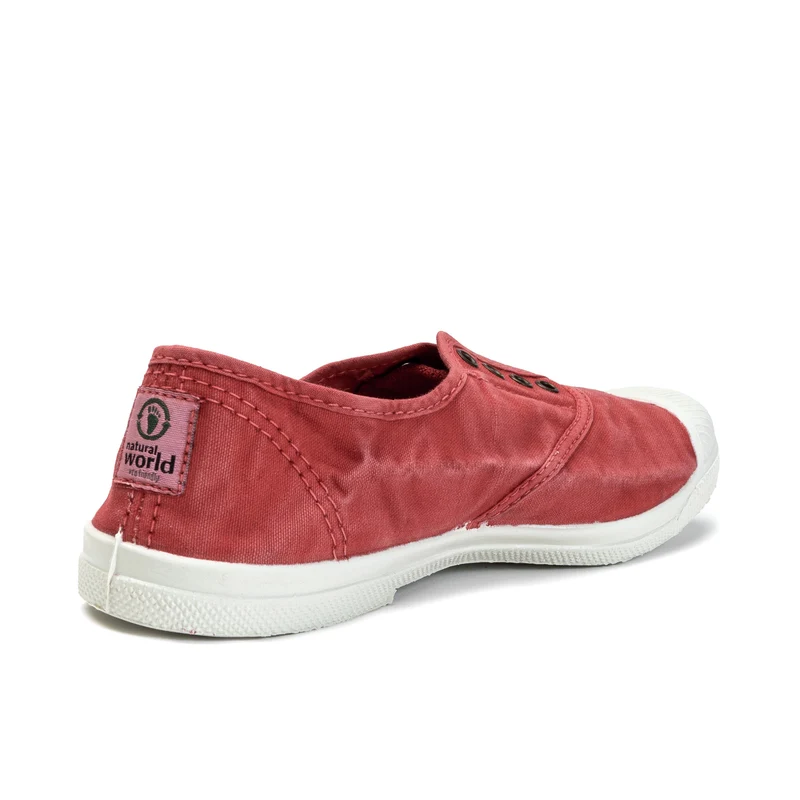 Zapatilla rojo lavado LONA102 Natural World