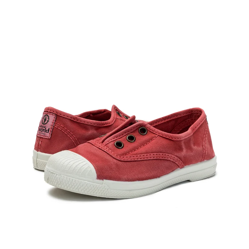 Zapatilla rojo lavado LONA470 Natural World