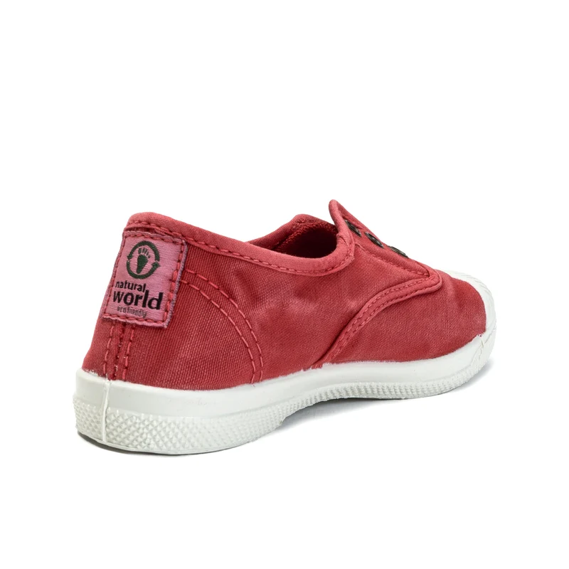 Zapatilla rojo lavado LONA470 Natural World