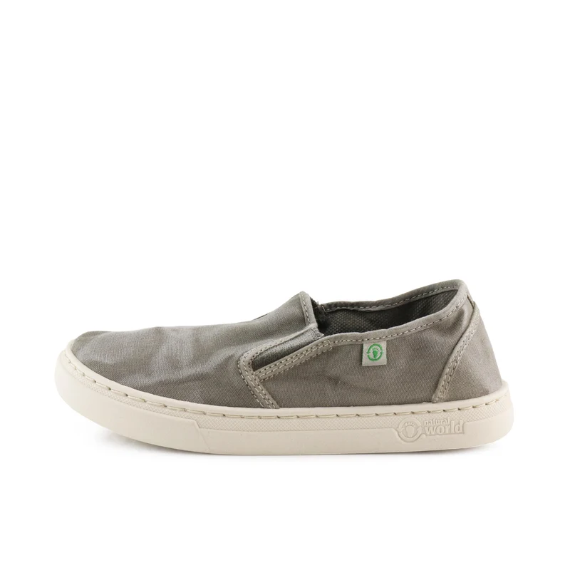 Zapatilla gris claro lavado LONA6472 Natural World