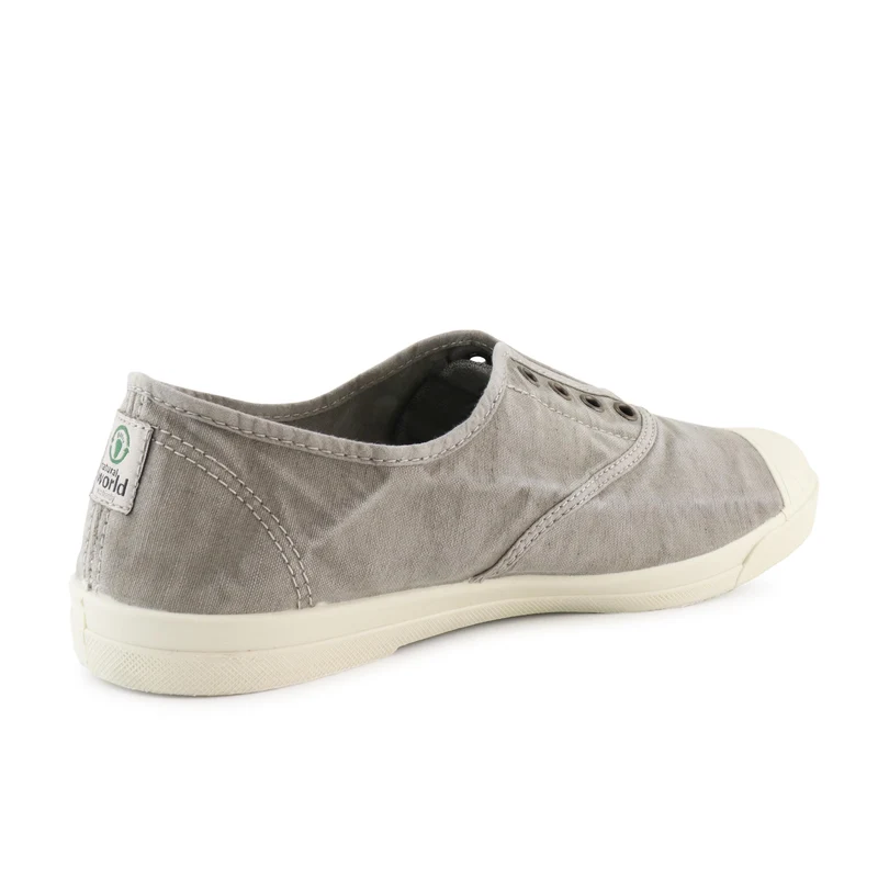 Zapatilla gris claro lavado LONA3102 Natural World