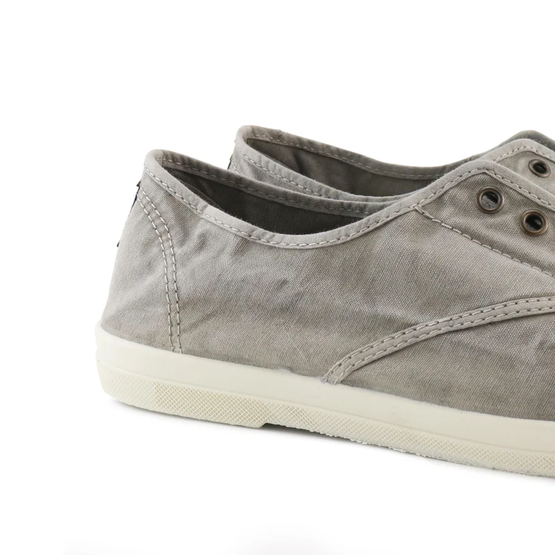 Zapatilla gris claro lavado LONA3102 Natural World
