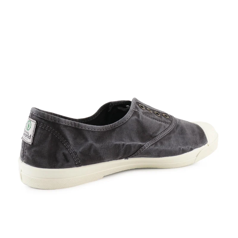 Zapatilla negro lavado LONA3102 Natural World