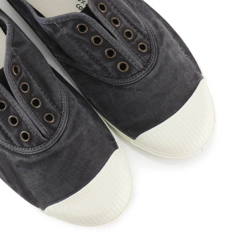 Zapatilla negro lavado LONA3102 Natural World
