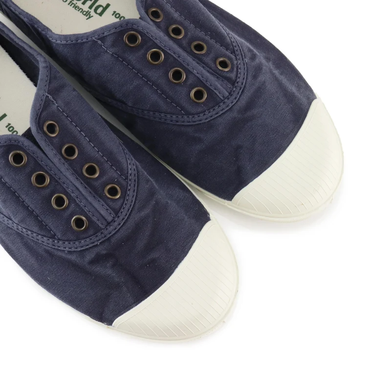 Zapatilla azul lavado LONA3102 Natural World