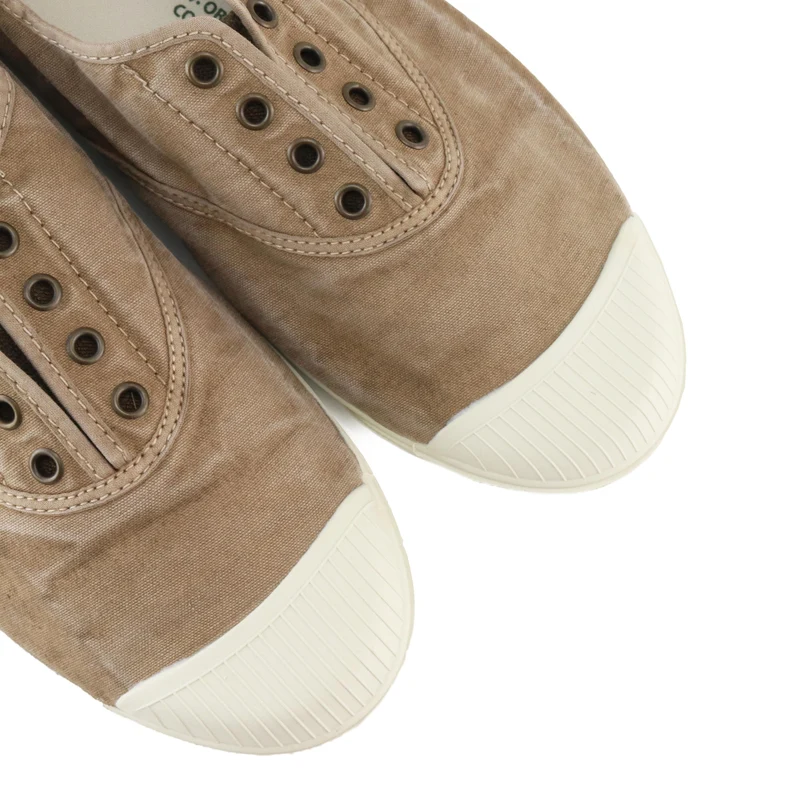 Zapatilla beige lavado LONA3102 Natural World