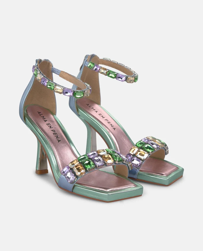 SANDALIA DE TACON MULTICOLOR
