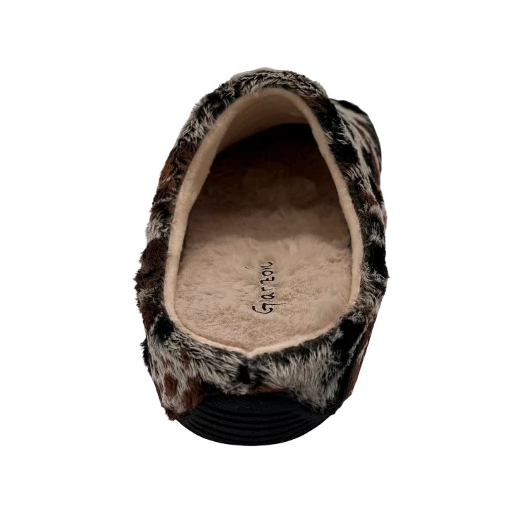 MUJER ZAPATILLAS DE ESTAR POR CASA ICEBERG VACA (ZUECO INVERTIDO) NEG