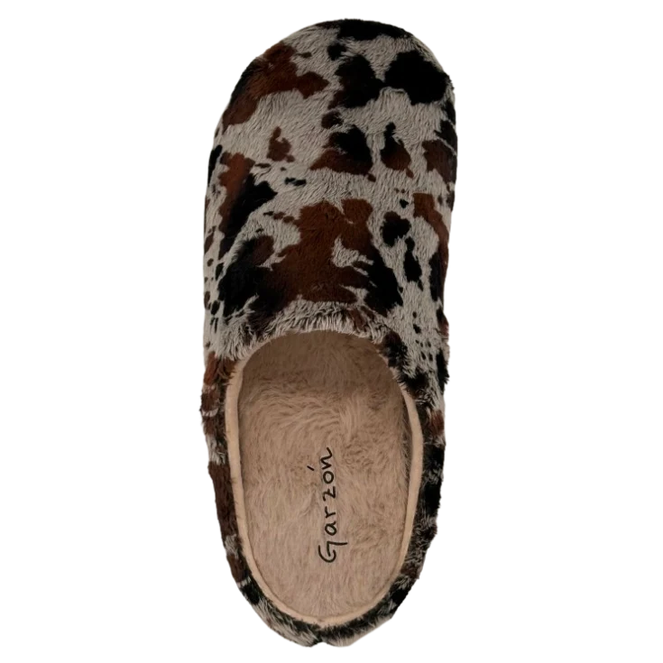 MUJER ZAPATILLAS DE ESTAR POR CASA ICEBERG VACA (ZUECO INVERTIDO) NEG