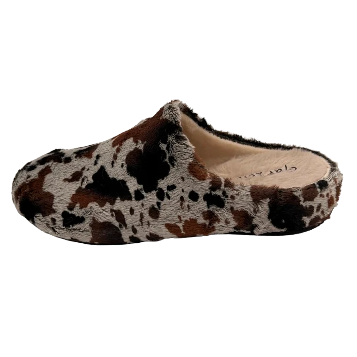 MUJER ZAPATILLAS DE ESTAR POR CASA ICEBERG VACA (ZUECO INVERTIDO) NEG
