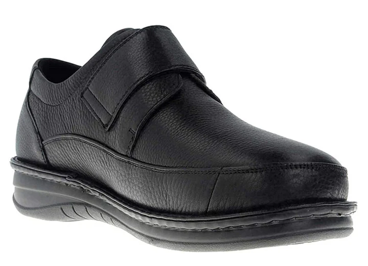Zapatos Grunwald P-3708 con velcro para hombre, de corte ancho