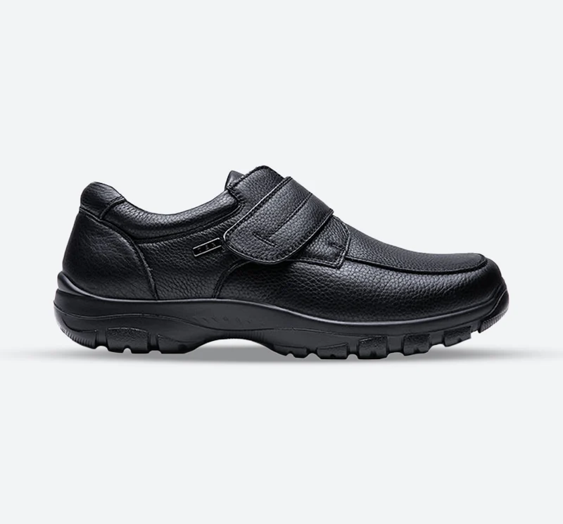 Zapatos Grunwald A7823 con velcro para hombre, de corte ancho