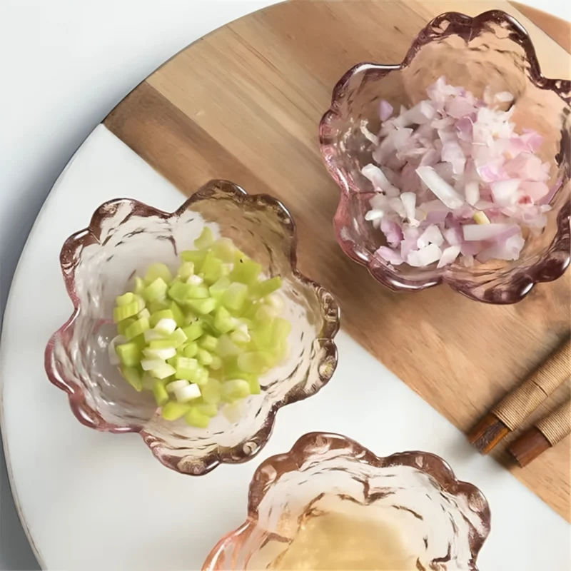 Miomu Mini Taza de Vidrio, Diseño Flor de Cerezo