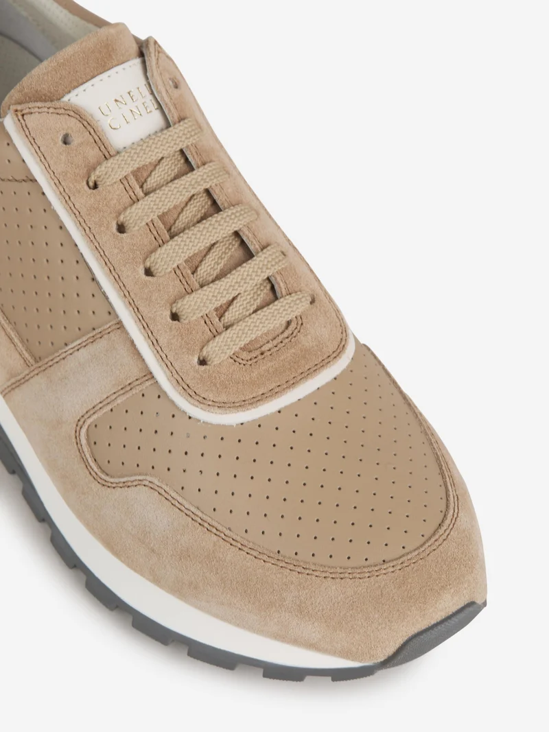 Sneakers Perforadas Piel